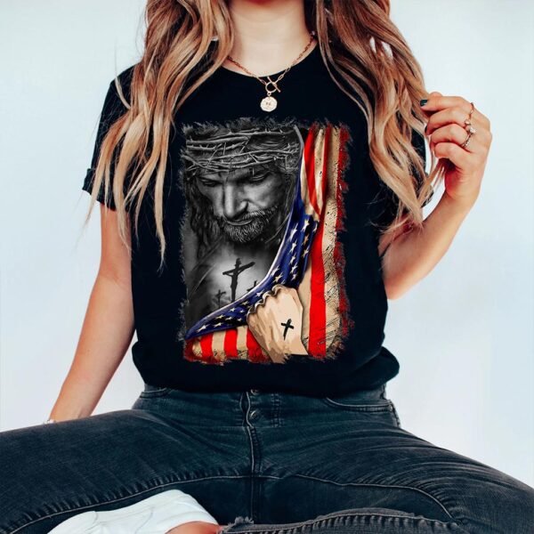 jesus american flag shirt