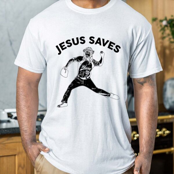 jesus saves baseball t shirt