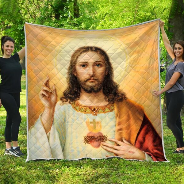 jesus face in the quilt