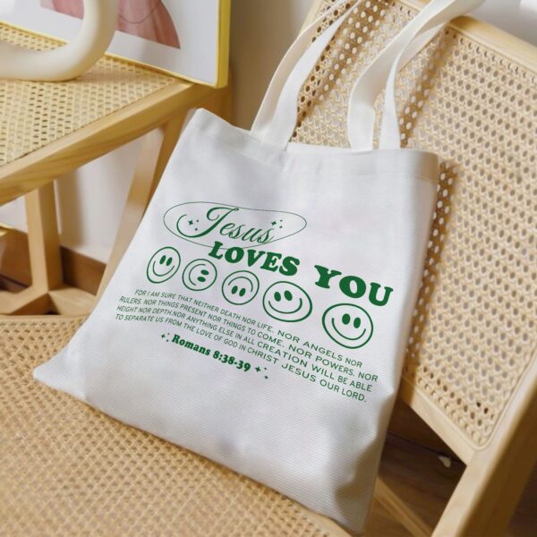 jesus loves you tote bag