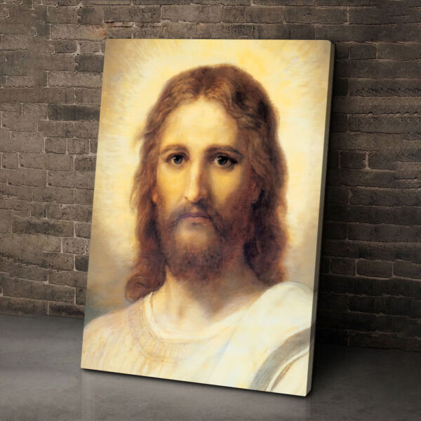 the shroud of turin jesus christ face canvas print