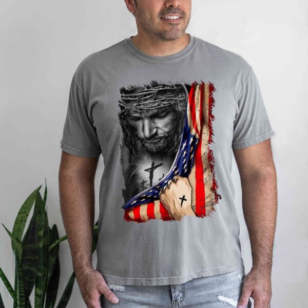 jesus american flag shirt