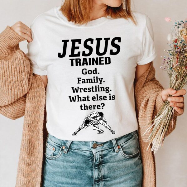 jesus trained wrestling shirt rudis
