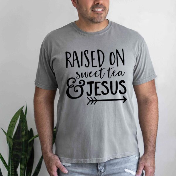 raised on sweet tea and jesus t-shirt