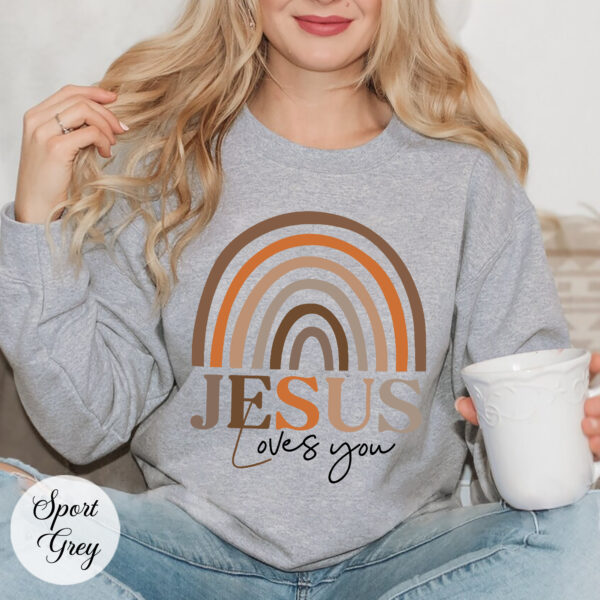 Jesus Love You Shirt Sport Grey women