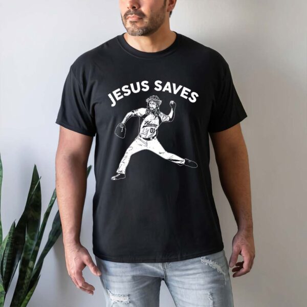 jesus saves baseball t shirt