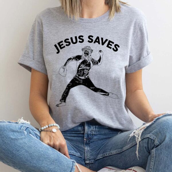jesus saves baseball shirt