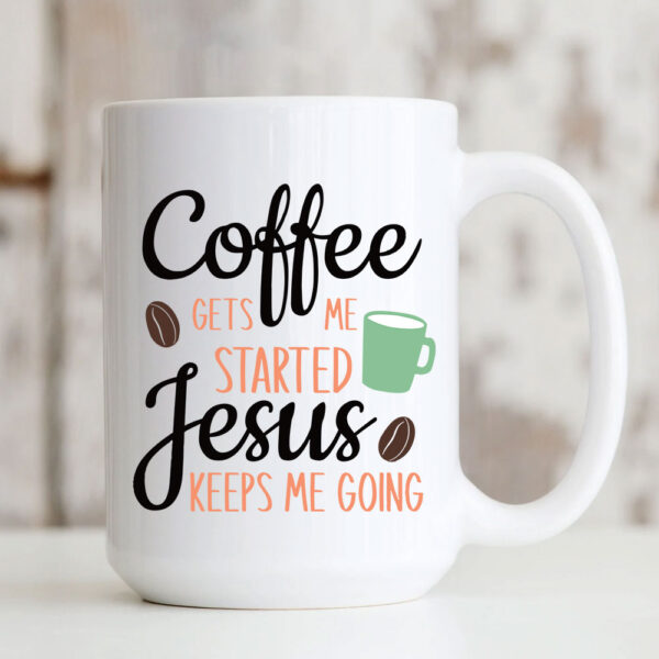 coffee and jesus coffee mug