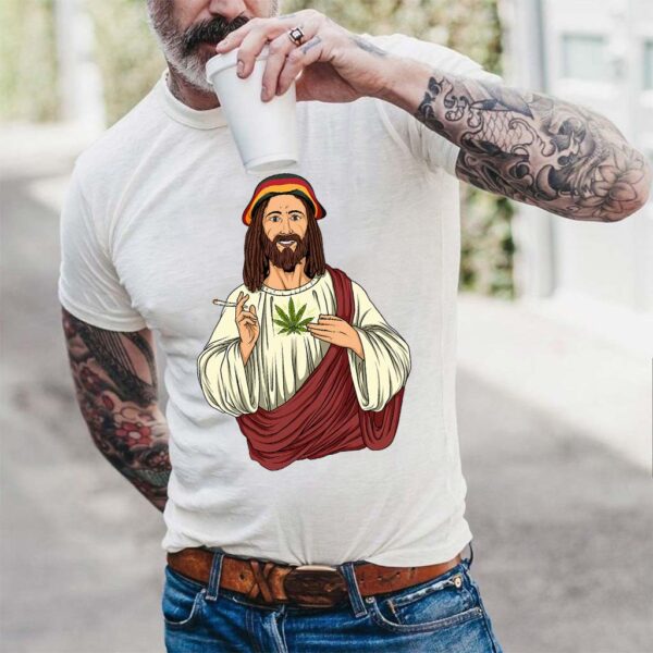 down smoking jesus t shirt