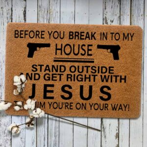 door mat get right with jesus