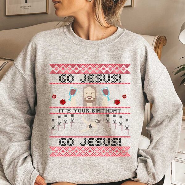 ggo jesus it's your birthday sweater