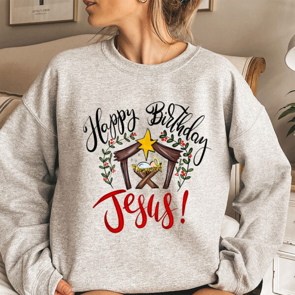 lhappy birthday jesus sweater from love hard