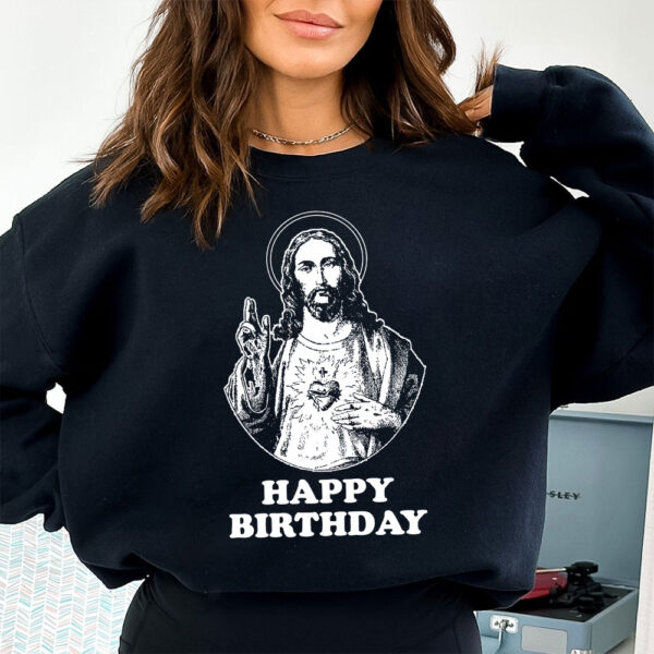 happy birthday jesus sweater from love hard