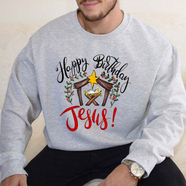 love hard happy birthday jesus sweater