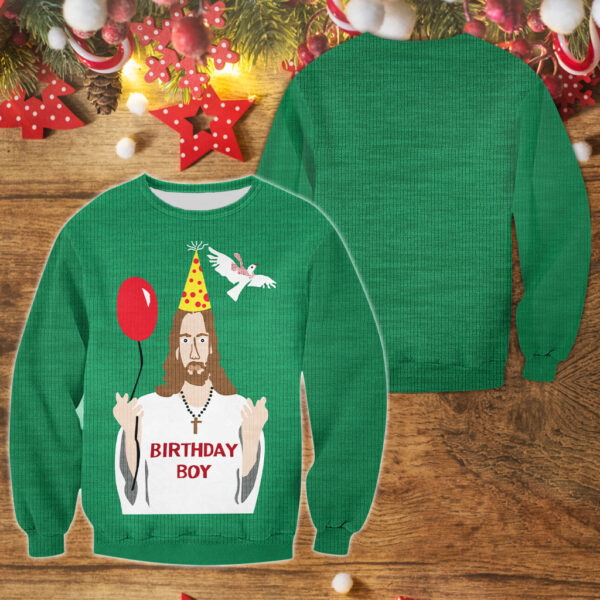 jesus birthday ugly sweater