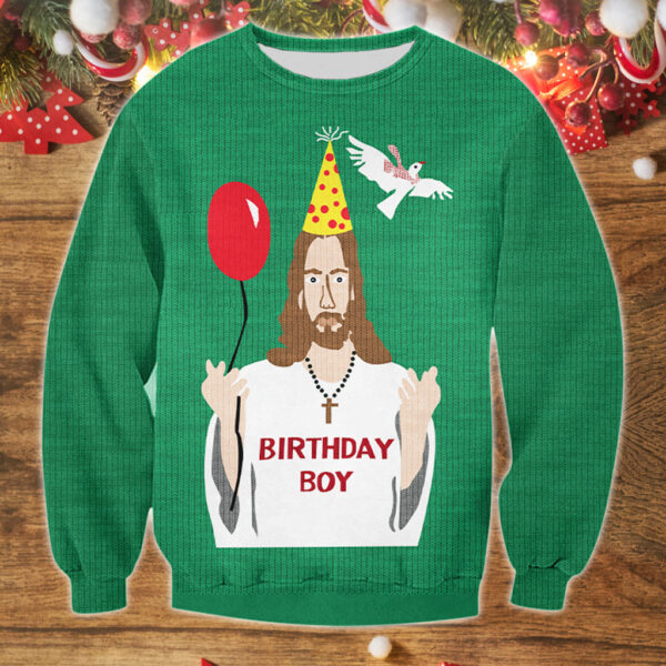 jesus birthday ugly sweater
