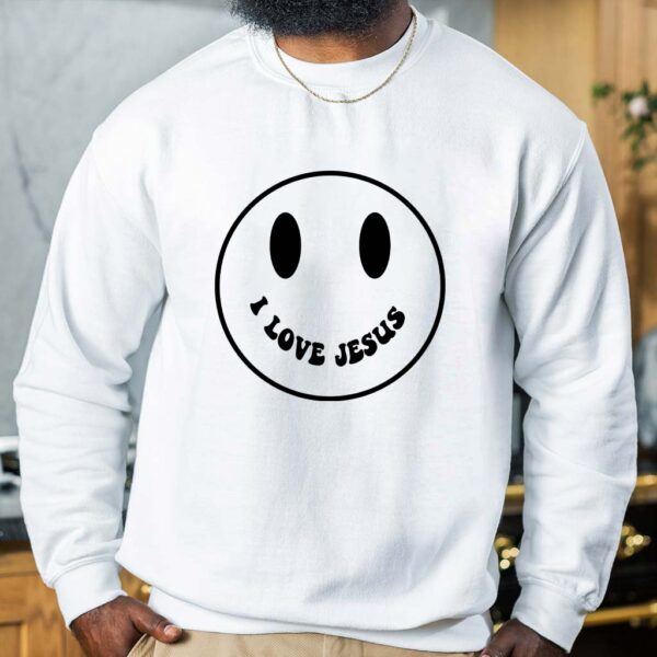 i love jesus smiley face sweatshirt