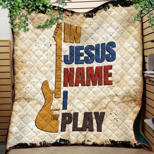 i play in jesus name piano quilt