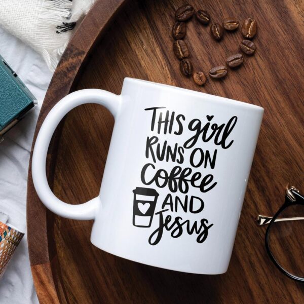 i run on coffee and jesus mug