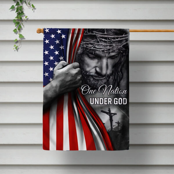 jesus with american flag