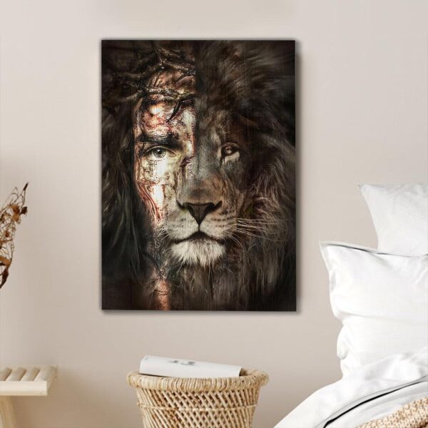 lion and jesus canvas