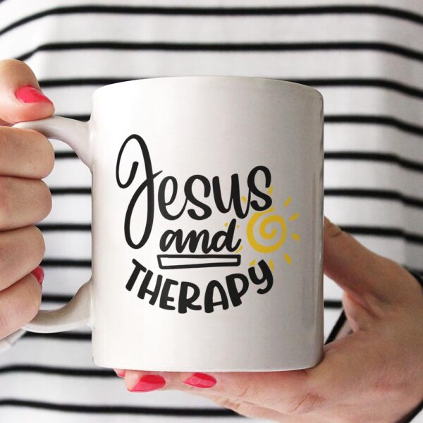 jesus and therapy mug