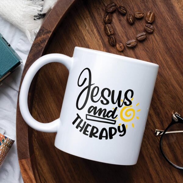jesus and therapy mug