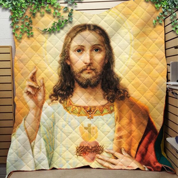 jesus face in the quilt