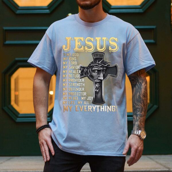 jesus is king blue shirt