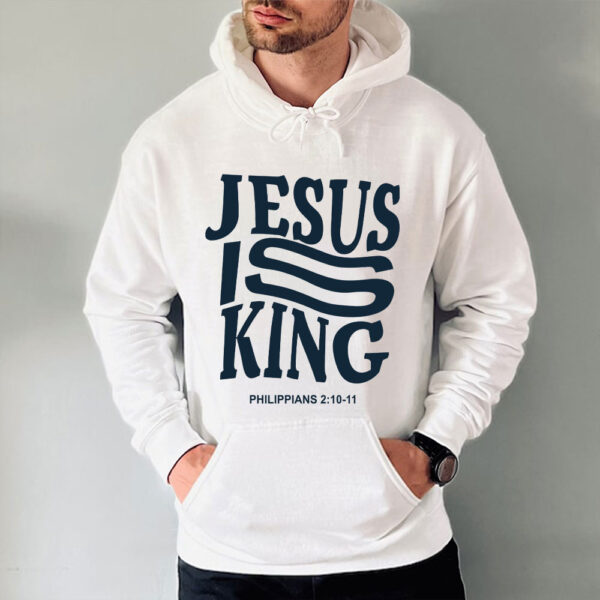 jesus is king hoodie blue