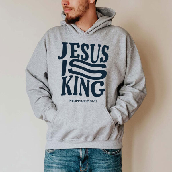 jesus is king hoodie blue