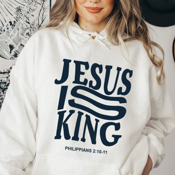 jesus is king blue sweatshirt