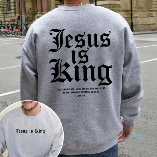 jesus is king white sweatshirt