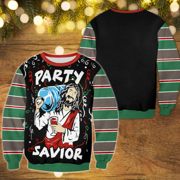 jesus party savior sweater