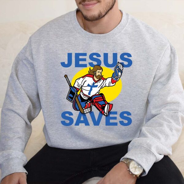 jesus saves hockey sweatshirt