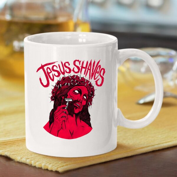 jesus shaves mug