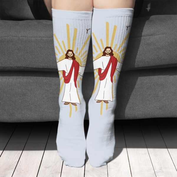 socks with jesus on them