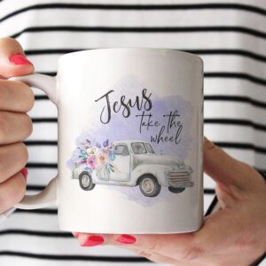 jesus take the wheel mug