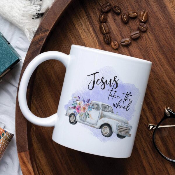 jesus take the wheel mug