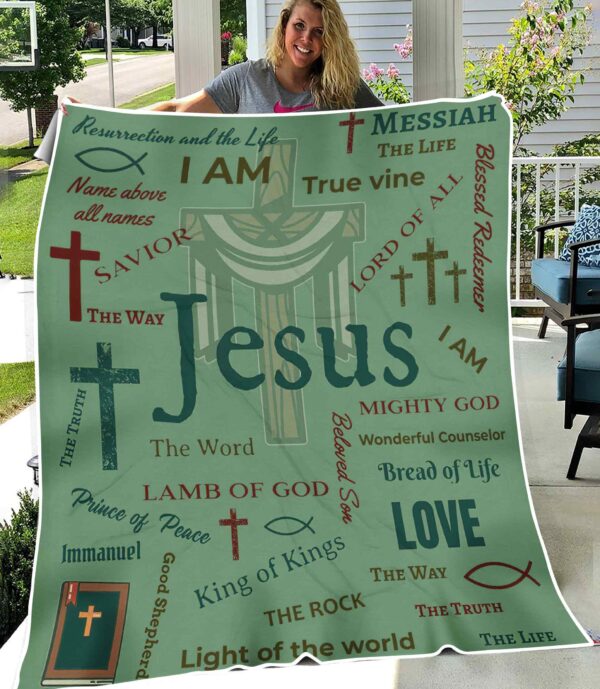 names of jesus throw blanket