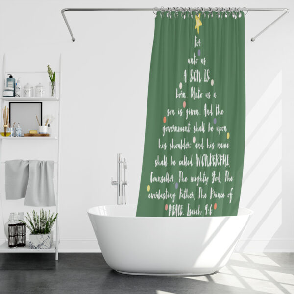 religious christmas shower curtains