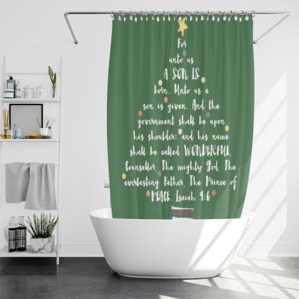 religious christmas shower curtains