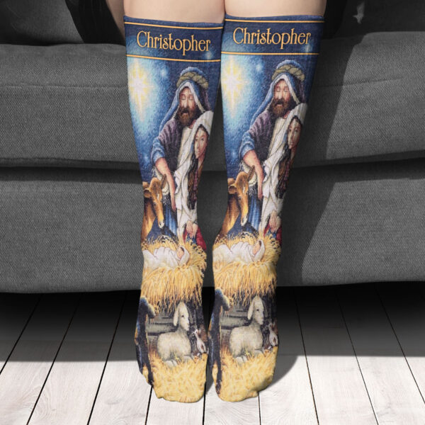 religious christmas socks