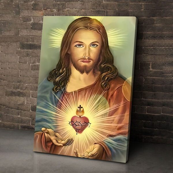 sacred heart of jesus canvas